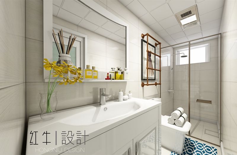 南京云南路西桥花苑79平米现代简约风格装修  温馨浪漫09卫生间